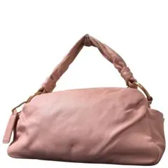 美品✨ショルダーバッグ　レザー　ピンク　ワンショルダー　ボストン　y2k