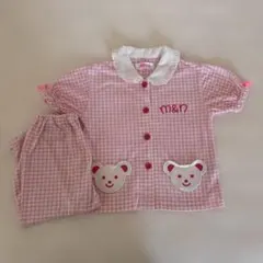 メルちゃん　キッズ パジャマ 100cm ピンク チェックのサムネイル