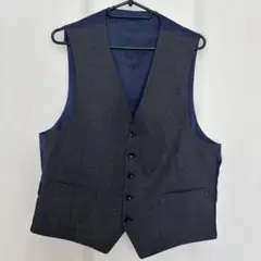 メンズ　ベスト　ジレ　グレー　ネイビー　ビジネス　フォーマル
