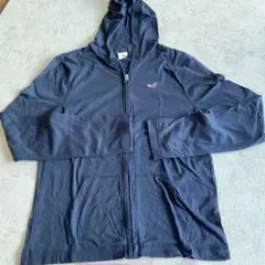 Hollister ネイビー フード付きパーカー M