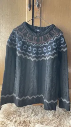 た*か様 SHIPS シップス ノルディック柄 ケーブル編み ニット セーター