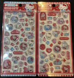 ハローキティ 3D立体シール 2枚セット 硬いシール