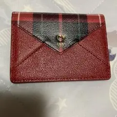 Samantha Thavasa レッド チェック柄 カードケース