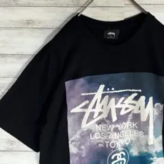 STUSSY グラフィックプリント Tシャツ ブラック