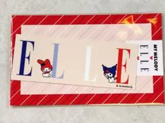 ELLE × マイメロディ & クロミ　 ステッカー 01　ロゴアート　かわいい