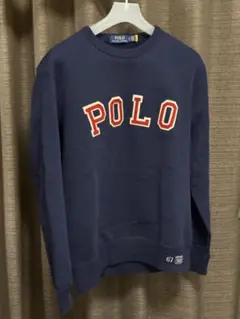 ラルフローレン POLOロゴ スウェット フェード 茄子紺 ネイビー S 