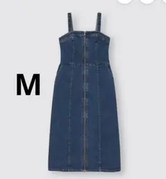 デニムフロントジップワンピース Mサイズ