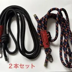topologie スマホショルダーストラップ 黒　ネイビー　２本セット