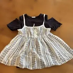 ブランシェス　トップスとキャミソールセット