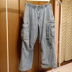 ケミカルウォッシュ デニム カーゴパンツ