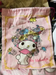 レアなマイメロディMy Melody 花柄巾着袋