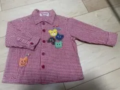 ミキハウス シャツ チェック 赤