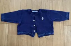 familiar ファミリア ウール混ニットカーディガン 70 紺