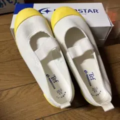 新品！MOONSTAR Tef 上履き 20.0 EE ホワイト/イエロー