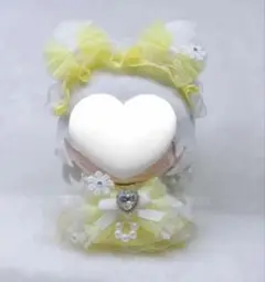 ぬい服/ぬいドレス 10cm/11cm 黄×白