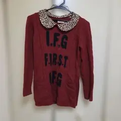 INGNI FIRST レオパード襟セーター