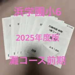 浜学園小6 春期講習 理科：灘コース特別プリント教材付き - メルカリ