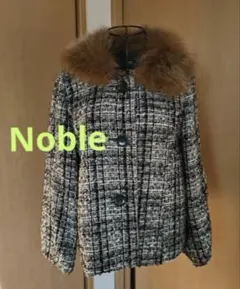 Noble ツイードファー襟コート⭐︎