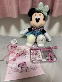 ミニー ぬいぐるみ 東京ディズニーシー 25周年 ミニーの日 ポーチ 巾着