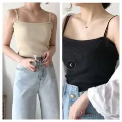 【URGE：】☆CanCam掲載アイテム　レーヨンリブキャミソール⭐️2枚セット