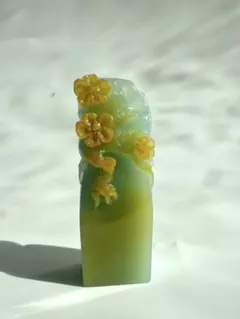 麒麟献瑞】 麒麟 古獣 美品 高級印材 篆刻 印石 ラオス 印石