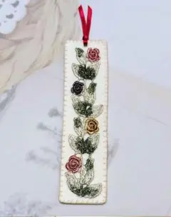 5.ハンドメイド　しおり　レース付き