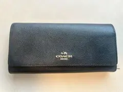 coach コーチ　財布　ウォレット　長財布　ブラック　黒　レディース