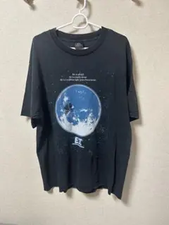 E.T. グラフィック Tシャツ M ブラック　GU