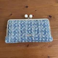 niko and... がま口　長財布　デニム　スパンコール