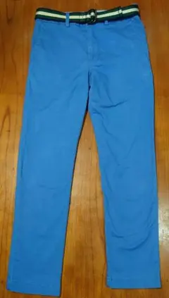 POLO RALPH LAUREN 青色ストレートパンツ ベルト付き　140cm