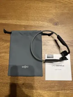 Shokz OPEN MOVE 骨伝導ワイヤレスイヤホン グレー ポーチ付きのサムネイル
