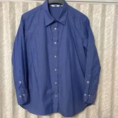 UNIQLO ユニクロ　ブルー　長袖コットンシャツ　Ｍ