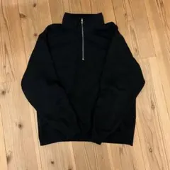 黒 ハーフジップ トレーナー
