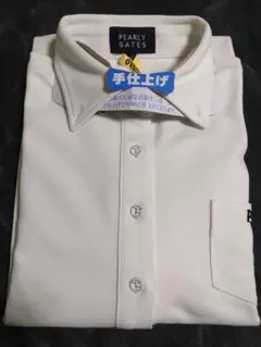 美品 PEARLY GATES パーリーゲイツ 白 胸ポケット 長袖ポロシャツ