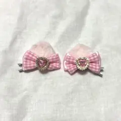 ♡猫耳 ふわふわ ハンドメイド ヘアクリップ♡