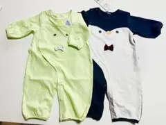 新品kladskap恐竜・ペンギンロンパース2点セット2WAYオール