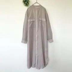ザショップティーケー［M］大人ナチュラル◎サイドスリット◎シアーシャツワンピースのサムネイル