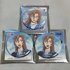 ⭐︎新品未開封 コナン 萩原千速 缶バッジ ラメ グリッター 缶バッジ
