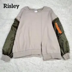 美品☆リズレー　2way　袖切替　スウェット　トレーナー　アシンメトリー