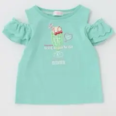 メゾピアノ ダイナーメニュー肩開き　2wayTシャツ　130