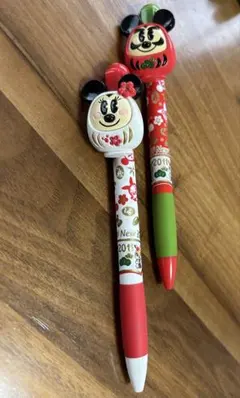 【平成レトロ】ディズニー 2011年 お正月だるま ボールペン ミッキー ミニー