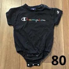 Champion ロンパース ブラック 80