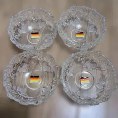 未使用品　西ドイツ　WALTHER　ワルターグラス社　ガラス皿　ボール皿　4枚のサムネイル
