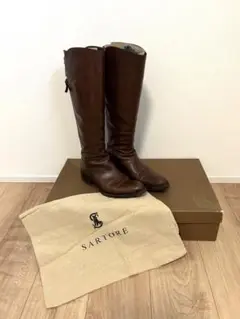 サルトル SARTORE ブーツ ロング バックベルト レザー 37 本革