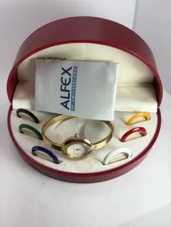 完動品☆電池交換済 ALFEX アルフェックス チェンジベゼル バングル