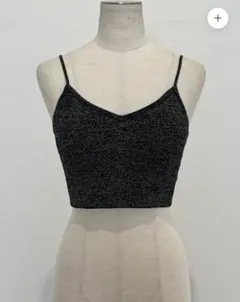 新品　[Short]Cup-in ラメ KNITキャミソールのサムネイル