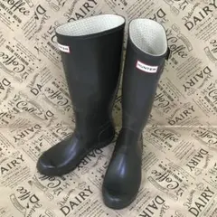 F3589 HUNTER 長靴 レインブーツ ロング サイズEU38 ブラウン
