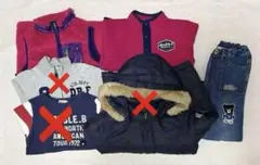 ミキハウス　すべてDOUBLE.B 130サイズまとめ売り3点セット