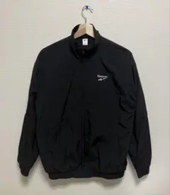 Reebok ジップアップ ナイロンジャケット L ブラック