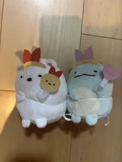 すみっコぐらし 天使なえびてん ボールチェーン 推し活ぬいぐるみ　しろくまとかげ